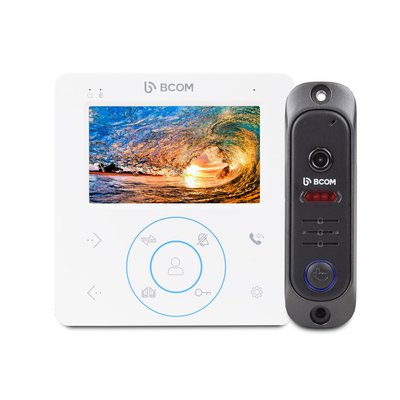 Комплект видеодомофона BCOM BD-480M White Kit: видеодомофон 4" и видеопанель 240556 фото