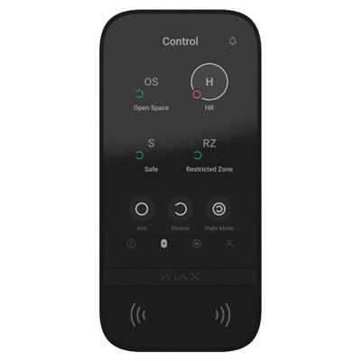 Клавіатура Ajax KeyPad TouchScreen (8EU) black 301252 фото