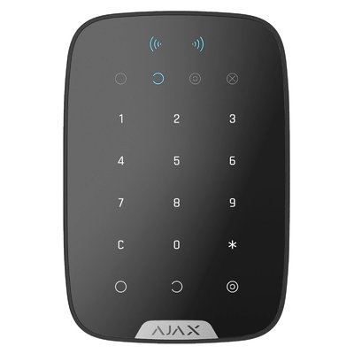 Беспроводная клавиатура с поддержкой защищенных карт и брелок Ajax Keypad S Plus (8PD) black 301154 фото