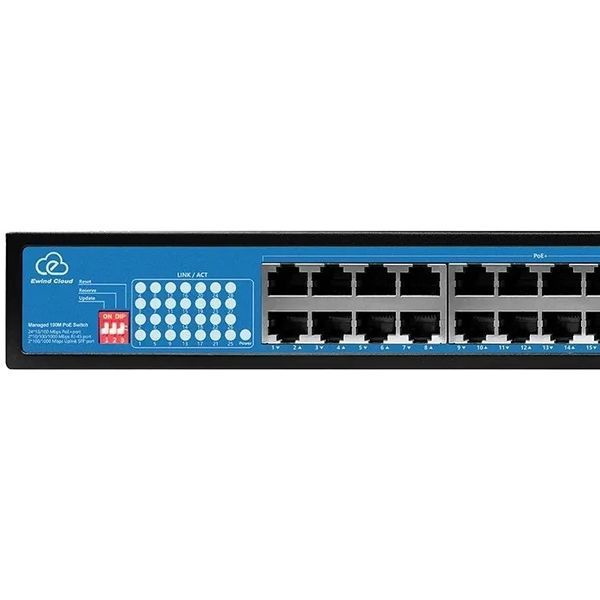 Коммутатор 24 порта неуправляемый Ewind EW-ES2028CF-AP PoE 300173 фото
