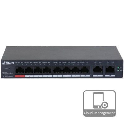 8-портовый управляемый с PoE DH-CS4010-8ET-110 301163 фото