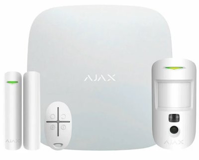 Ajax StarterKit Cam (8EU) UA white комплект охоронної сигналізації 7009 фото
