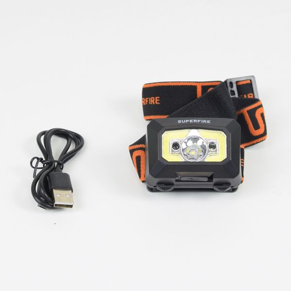 Перезаряжаемый налобный LED+COB фонарь Superfire X30 с датчиком движения и мощностью 5 Вт 256124 фото