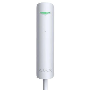 проводной извещатель разбития стекла Ajax GlassProtect Fibra white 301122 фото