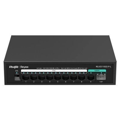 10-портовый гигабитный неуправляемый PoE Ruijie Reyee RG-ES110GS-P-L 301601 фото