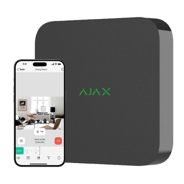 Ajax NVR (8ch) (8EU) black Мережевий відеореєстратор 300615 фото