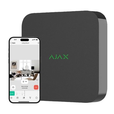 Ajax NVR (16ch) (8EU) black Мережевий відеореєстратор 300616 фото