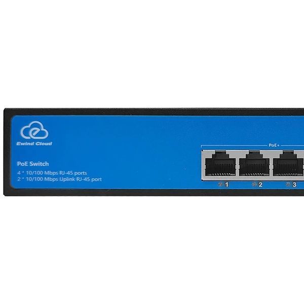 Комутатор 4 порти некерований Ewind EW-ES2006CF-AP PoE 130051 фото