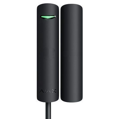 Проводной магнитоконтактный извещатель Ajax DoorProtect Plus Fibra black 301125 фото