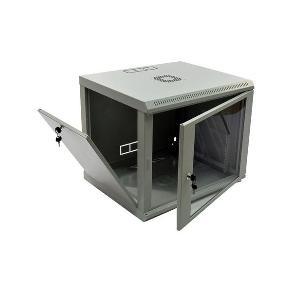Шкаф 19" , 600x500x507мм (Ш*Г*В), эконом, акриловое стекло, серый 9U 300974 фото