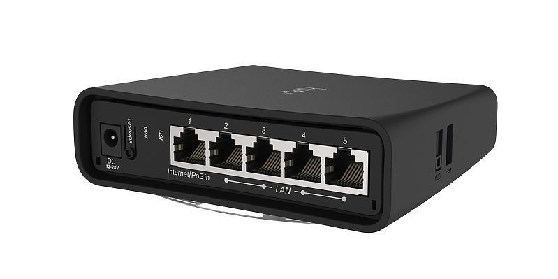 Двохдіапазонна Wi-Fi точка доступу з 5-портами Ethernet MikroTik RBD52G-5HacD2HnD-TC (hAP ac&sup2;) 301322 фото