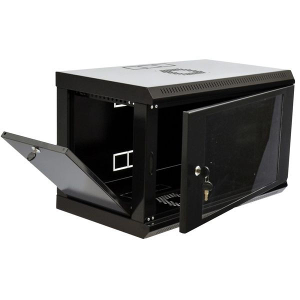 Шкаф 19" , 600x350x373мм (Ш*Г*В), эконом, акриловое стекло, черный 6U 300976 фото