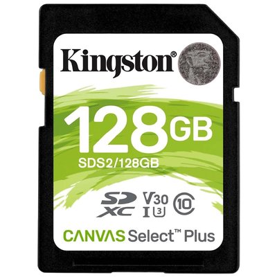 Модуль флэш-памяти Kingston 128GB SDXC Canvas Select Plus 100R C10 UHS-I U3 V30 301373 фото