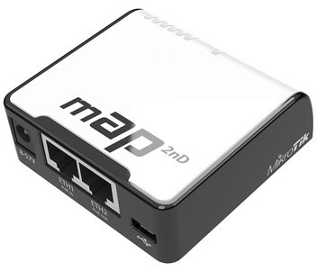 2.4GHz Wi-Fi точка доступу з 2-портами Ethernet для домашнього використання MikroTik mAP (RBmAP2nD) 301181 фото