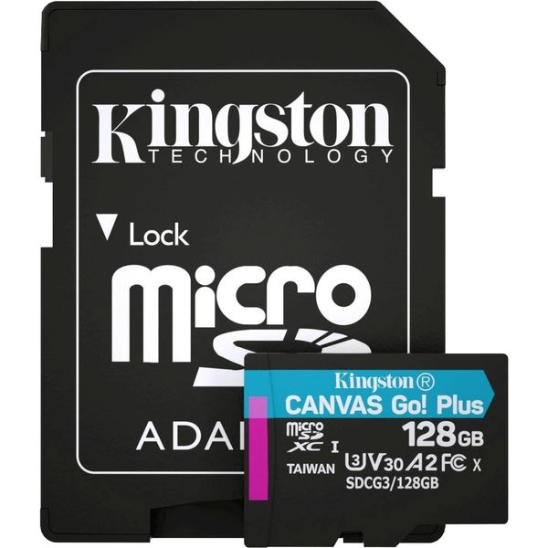 Модуль флэш-памяти Kingston 128GB microSDXC A2 U3 V30 + ADP 301618 фото