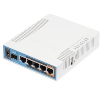 Двохдіапазонна Wi-Fi точка доступу з 5-портами Ethernet для домашнього використання MikroTik hAP ac (RB962UiGS-5HacT2HnT) 301044 фото